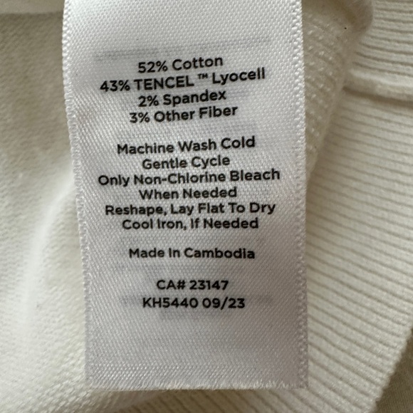 Talbots White Ribbed Tank Top - Picture 3 of 4